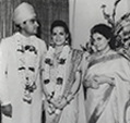 At the wedding of Rajiv Gandhi with Sonia Maino, New Delhi, February 25, 1968